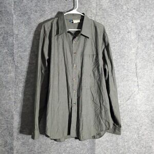 Fink Clothing Button Down Shirt Mens XL Plaid Long Sleeve Casual Pocketed Cotton